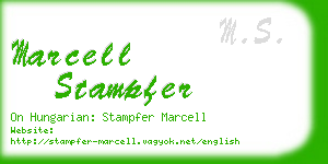 marcell stampfer business card